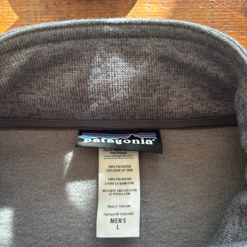 Men's Patagonia Better Sweater Fleece Field Jacket In Heather Grey. Size L - Picture 3 of 6